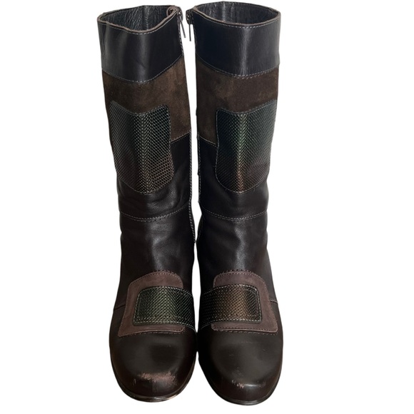 Naot Paradise Brown Suede & Leather Mid-Calf Boot, Size 8 US // 39 EU - Picture 3 of 16